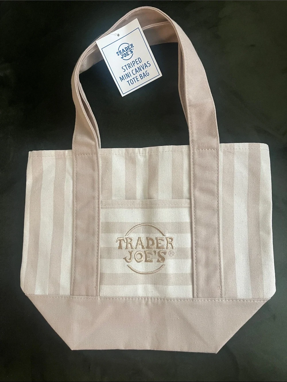 Trader Joe’s Striped mini Canvas Tote Bag